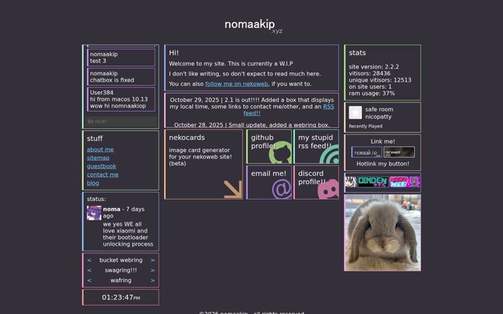 Screenshot of nomaakip.xyz
