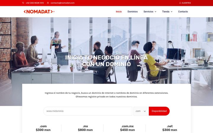 Screenshot του nomadat.com