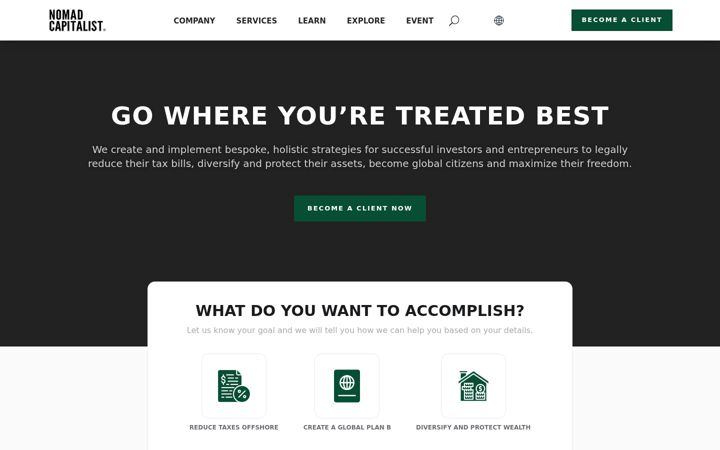 Screenshot of nomadcapitalist.com