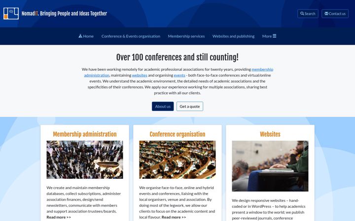 Screenshot of nomadit.co.uk