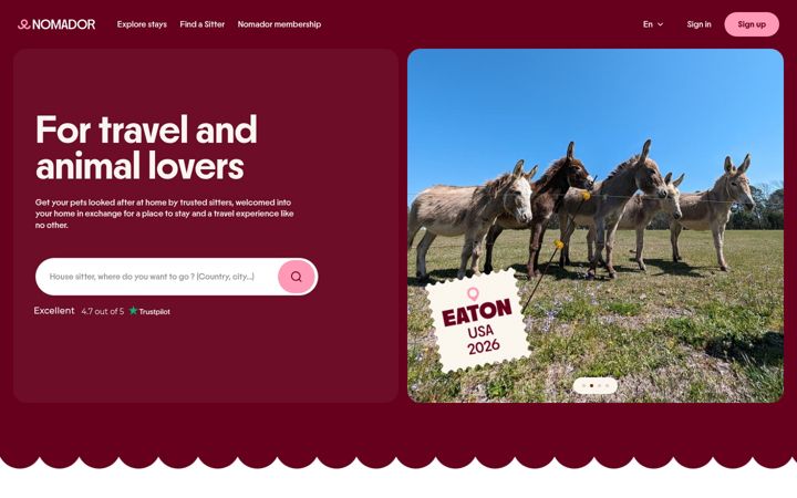 Screenshot of nomador.com