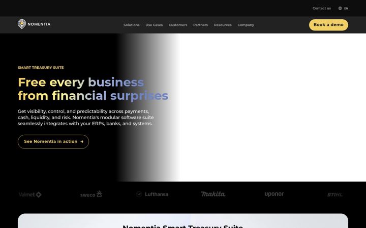 Screenshot of nomentia.com