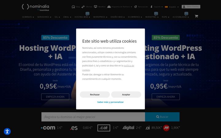 Skærmbillede af nominalia.com