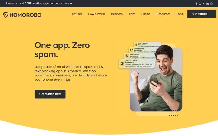 Screenshot of nomorobo.com