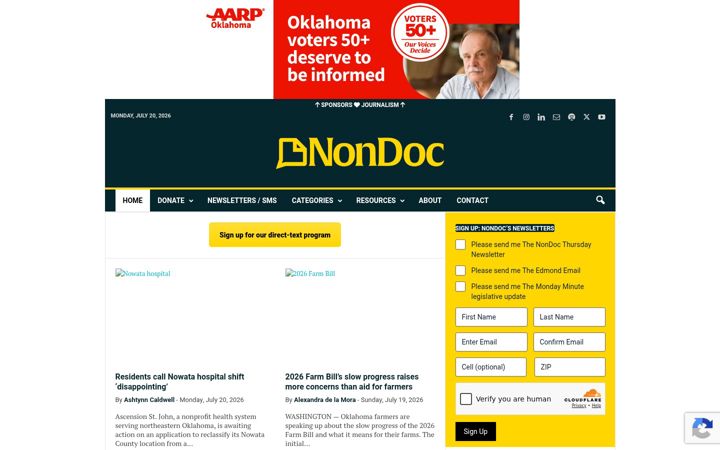 Screenshot of nondoc.com