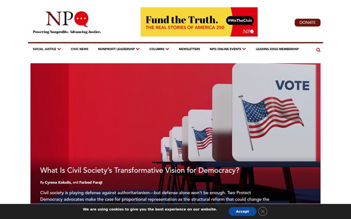 Screenshot of nonprofitquarterly.org