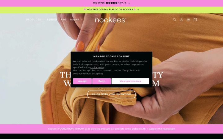 Screenshot of nookees.com