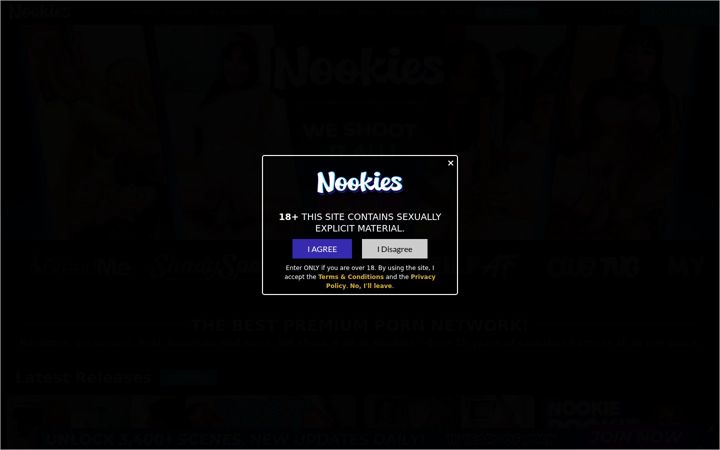 Screenshot di nookies.com