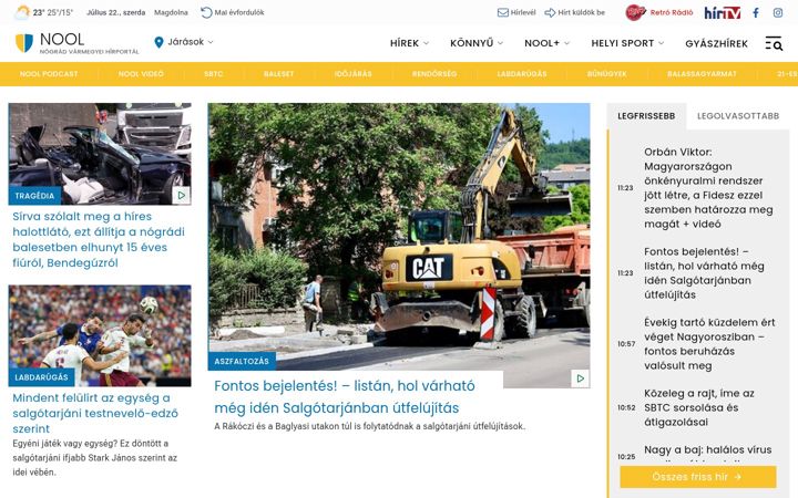 Screenshot of nool.hu