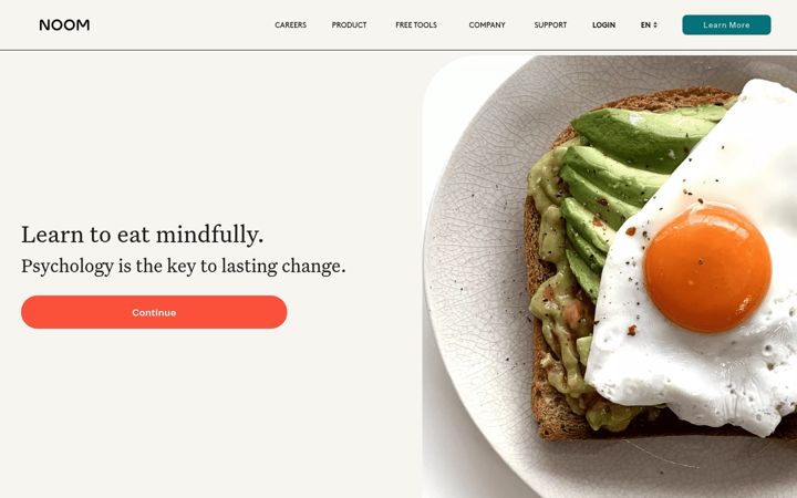 Skærmbillede af noom.com
