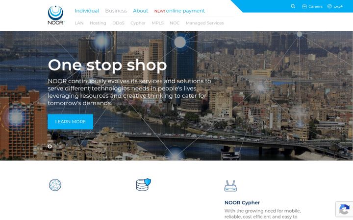 Screenshot von noor.net