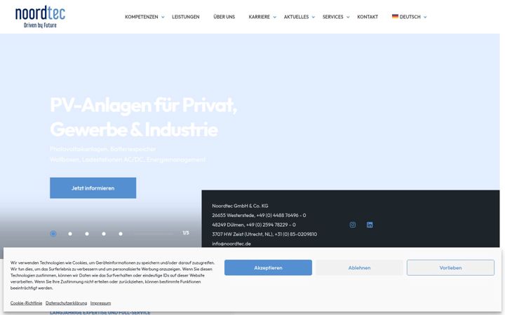 Screenshot of noordtec.de