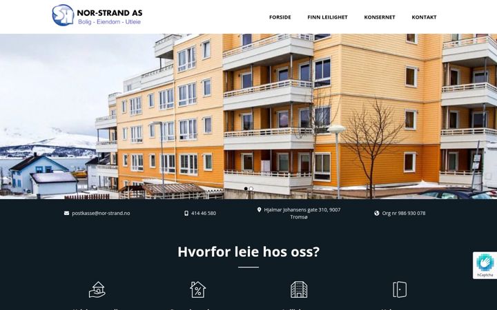 Screenshot of nor-strand.no