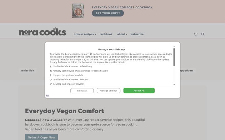 Screenshot of noracooks.com