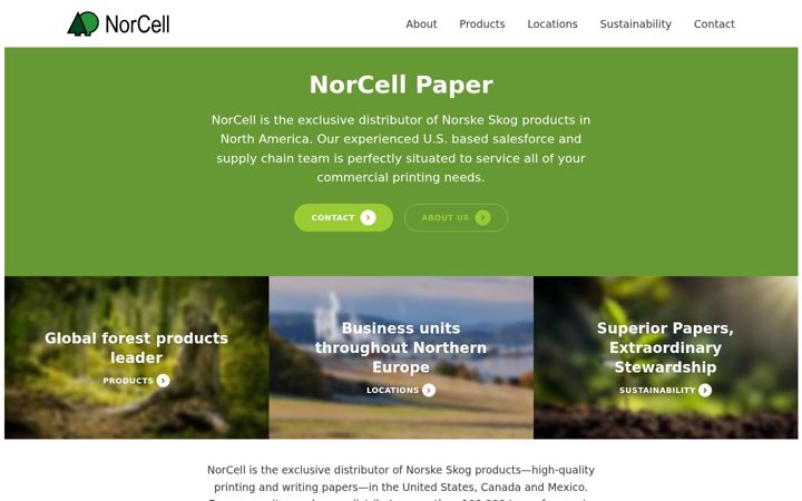 Screenshot di norcellpaper.com