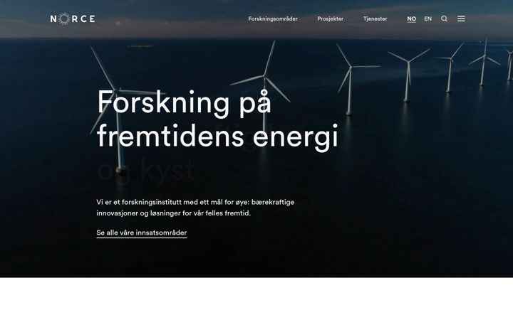 Screenshot of norceresearch.no