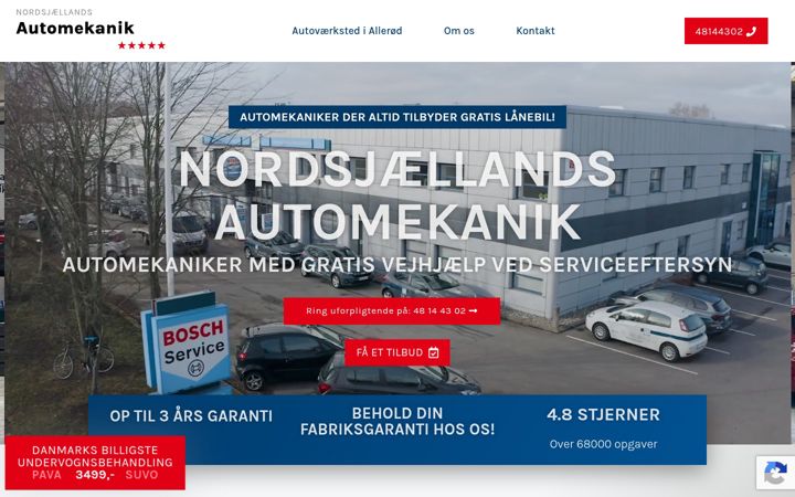 Skärmbild av nord-mek.dk