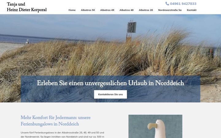 Képernyőkép: norddeich-korporal.de