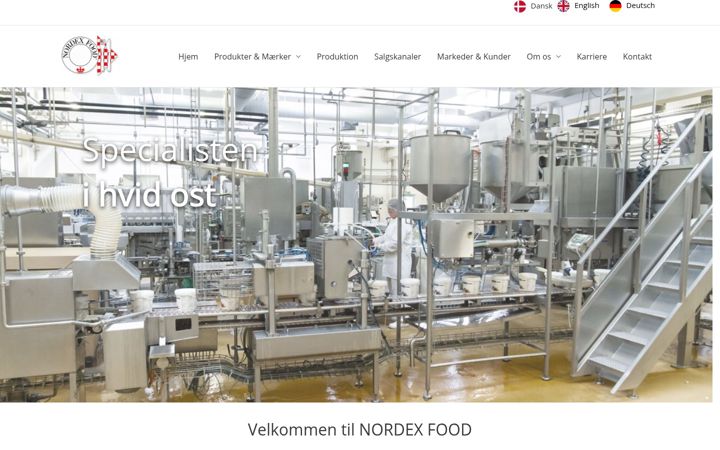 Screenshot di nordexfood.dk