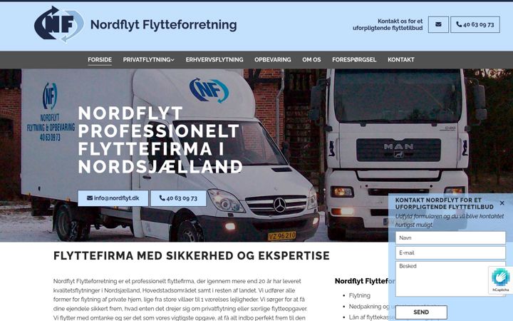 Screenshot of nordflyt.dk