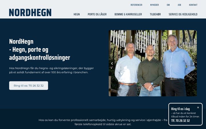 Screenshot of nordhegn.dk