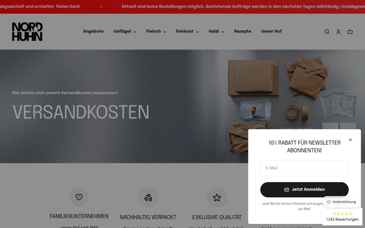 Snimka zaslona za nordhuhn.de