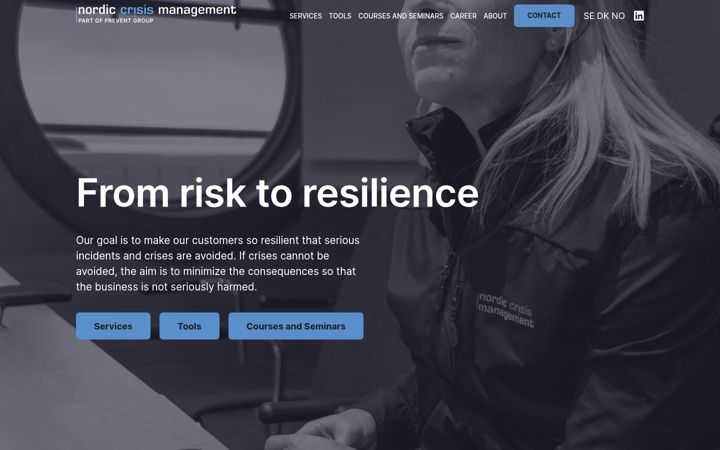 Screenshot ta' nordic-crisis.com