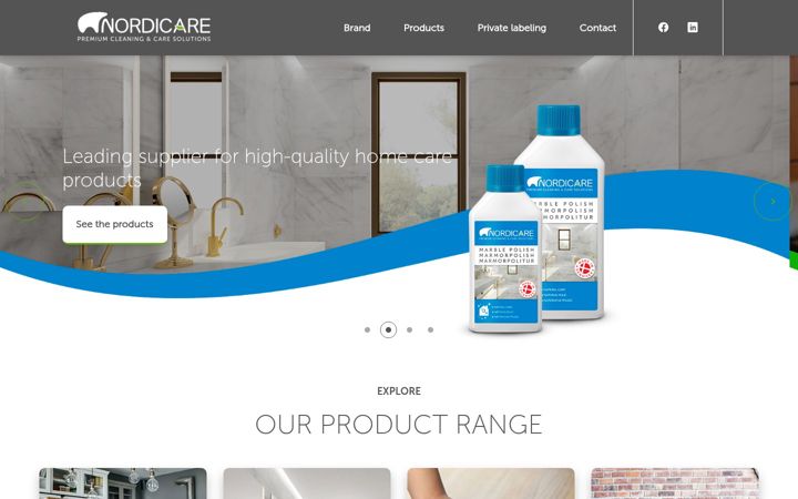 Screenshot ta' nordicarehome.com
