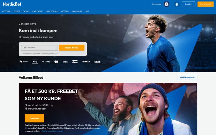 Screenshot of nordicbet.com