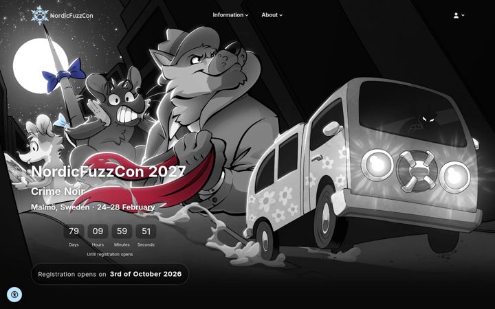 Screenshot von nordicfuzzcon.org