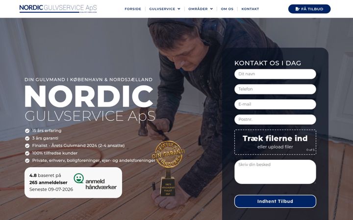 Screenshot von nordicgulv.dk