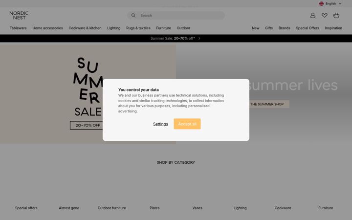 Screenshot of nordicnest.com