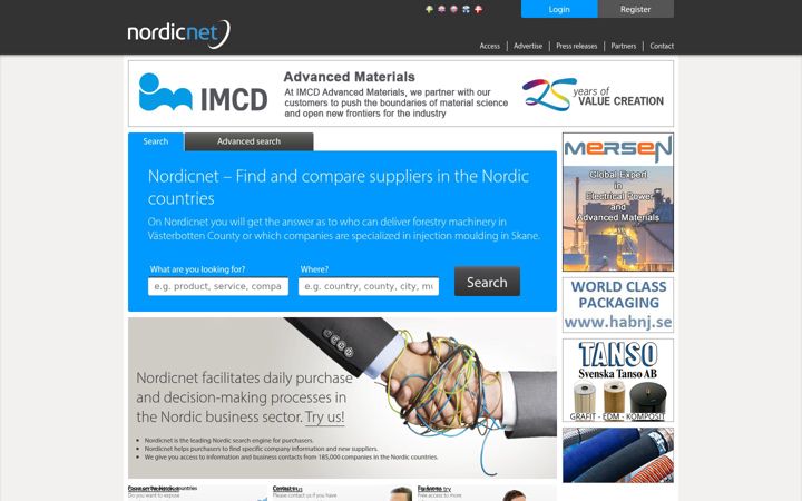 Screenshot of nordicnet.net