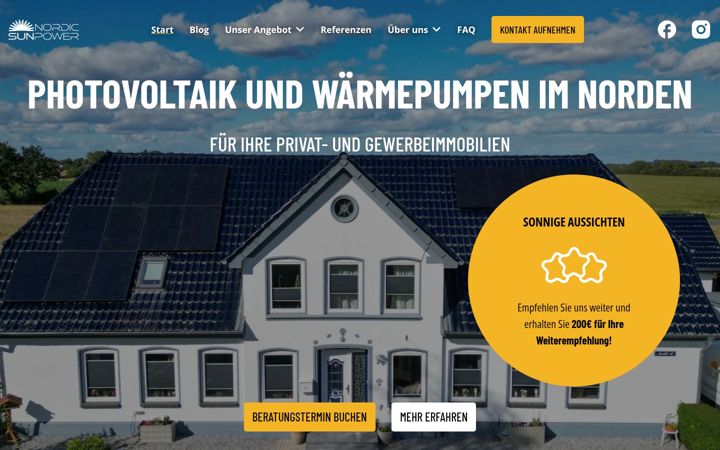Screenshot von nordicsunpower.de