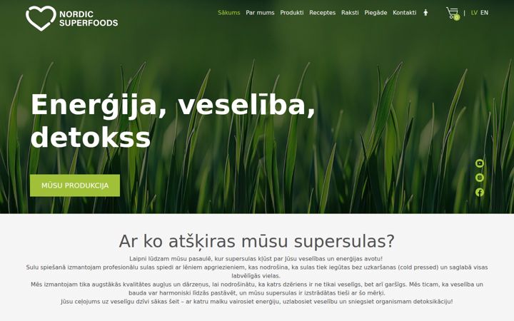 Skærmbillede af nordicsuperfoods.com