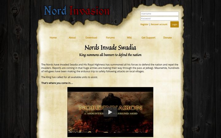 Screenshot of nordinvasion.com