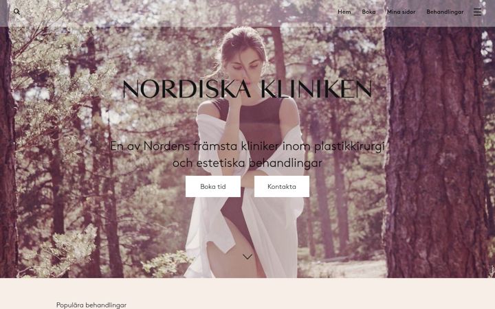 Screenshot di nordiskakliniken.se
