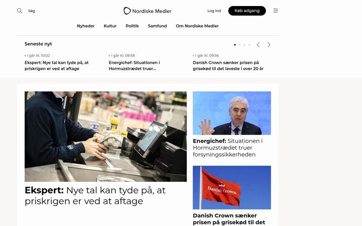 Snímek obrazovky nordiskemedier.dk