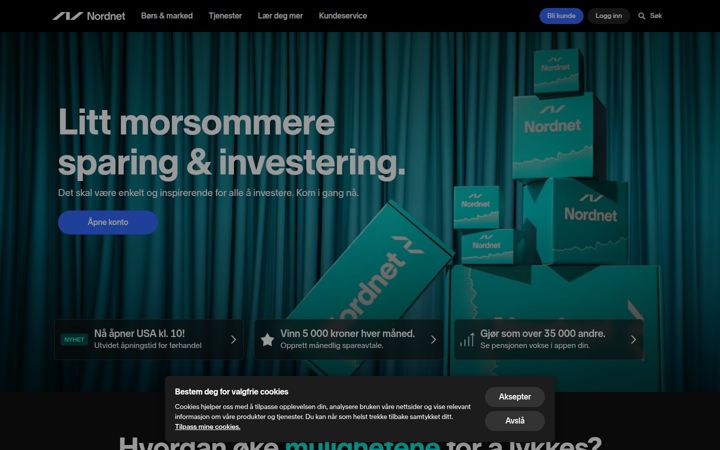 Screenshot of nordnet.no