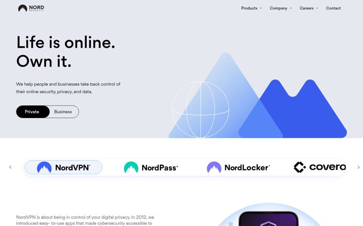 Screenshot of nordsec.com