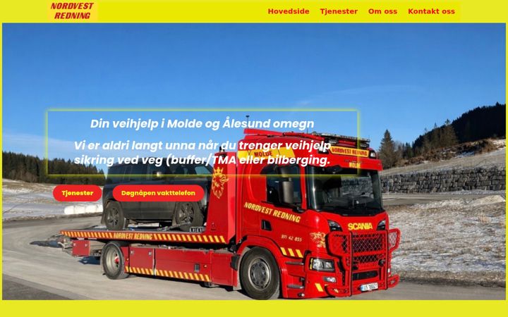 Screenshot of nordvestredning.no
