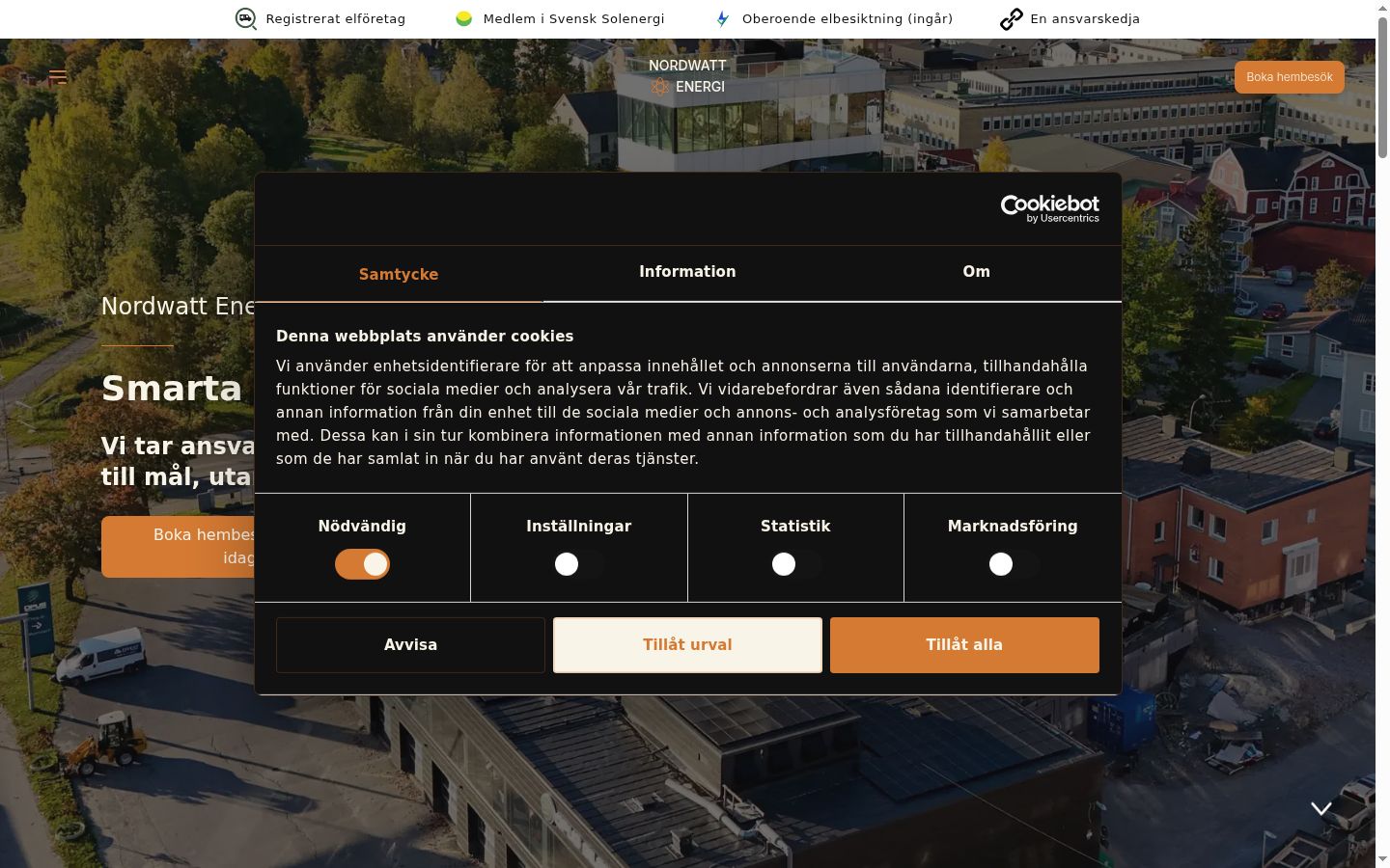 Capture d'écran de la bannière de consentement affichée avant toute interaction