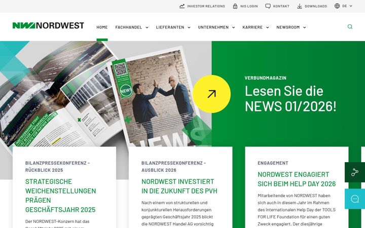 Posnetek zaslona nordwest.com