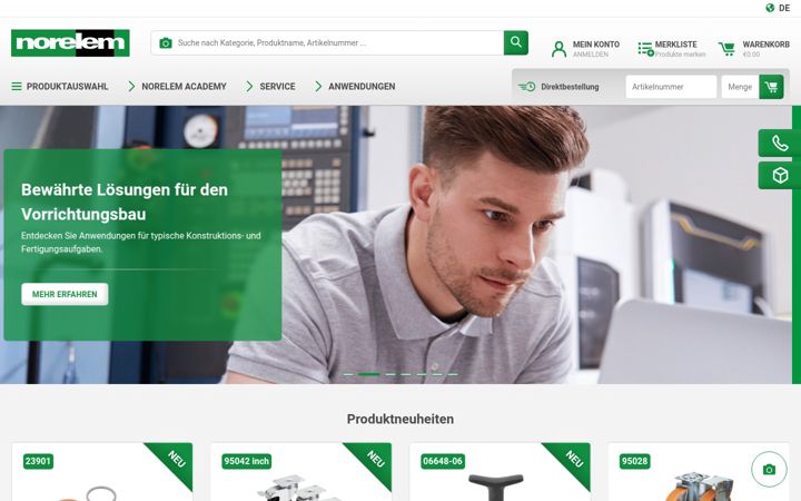 Screenshot of norelem.at