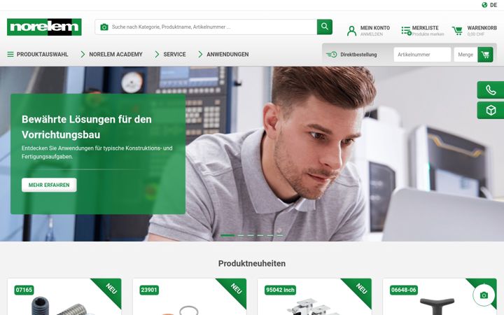 Screenshot of norelem.ch