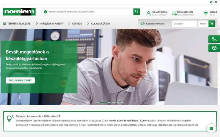 Screenshot of norelem.hu