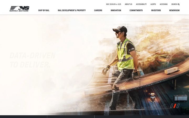 Screenshot of norfolksouthern.com