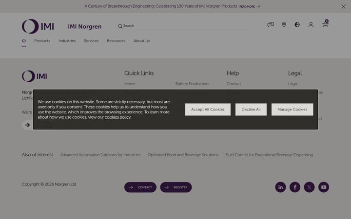 Screenshot of norgren.com