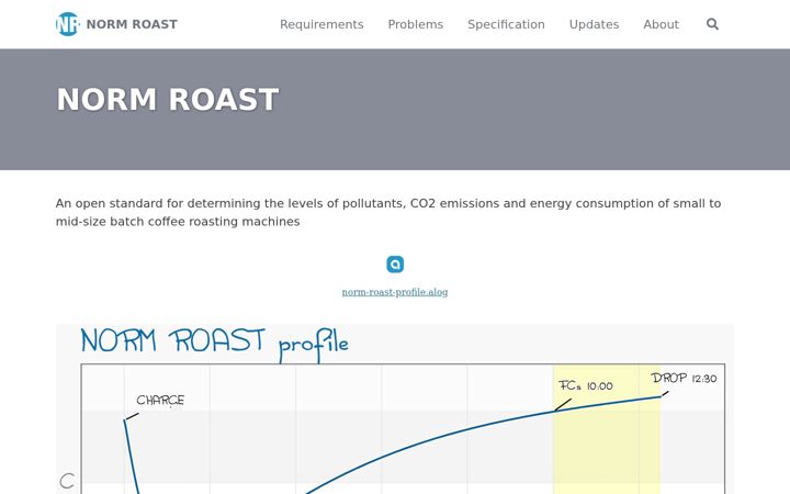 Screenshot of norm-roast.org