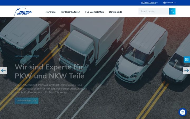 Captură de ecran a norma-aftermarket.com
